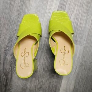 Jessica Simpson Neon Green Basima Platform Sandal NEW
